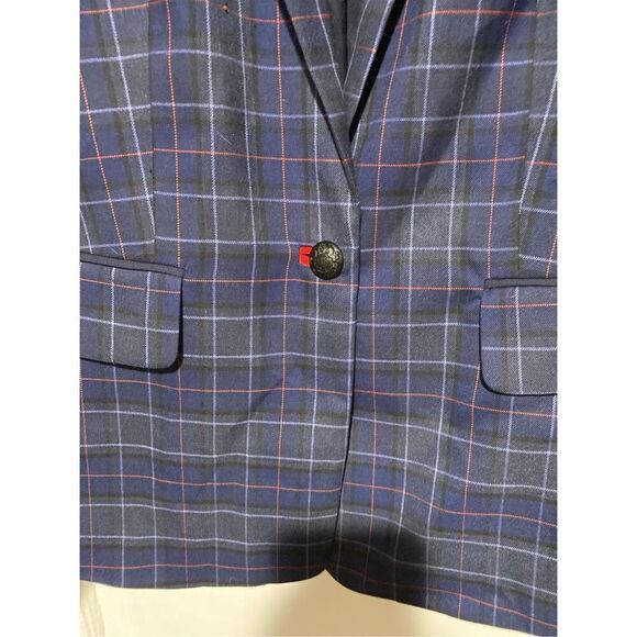 Court & Rowe women’s tudor blue window pane, print blazer, S/10 - Picture 3 of 6